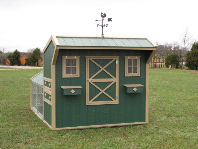 8x12 Quaker Style "Green and Tan"